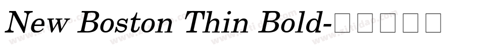 New Boston Thin Bold字体转换